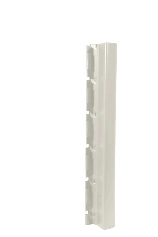 Poteau grillage rigide 1267mm Blanc pur - DeltaMax à sceller