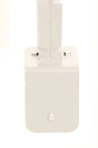 Poteau grillage rigide 0867mm Blanc pur - DeltaMax platine équerre soudée