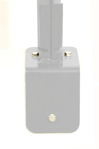 Poteau grillage rigide 0867mm Starlight 2525 Sablé - DeltaMax platine équerre soudé