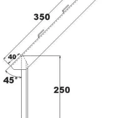 Bavolet extérieur - 350mm - Vert - Bavolet extérieur, élément anti-escalade