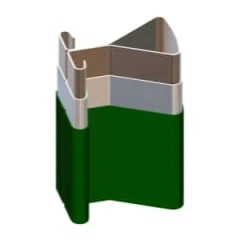 Poteau grillage rigide 2567mm  Vert - DeltaMax à sceller - Poteau pour panneaux rigides, à sceller ou avec platine contre murêt