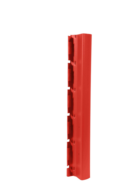 DeltaMax Scellement - 1467mm - Rouge clair brillant - Poteau pour panneaux rigides, à sceller ou avec platine contre murêt