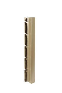 Poteau grillage rigide 2667mm  Gris 2500 sablé - DeltaMax à sceller - Produits de clôture Verpillat