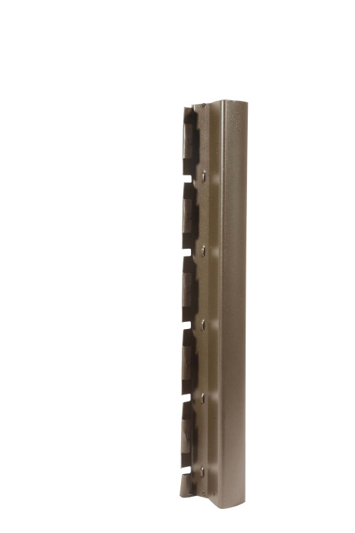 DeltaMax Scellement - 1767mm - Brun 2650 Sablé - Poteau pour panneaux rigides, à sceller ou avec platine contre murêt