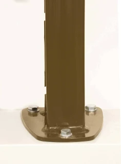 Poteau grillage rigide 1667mm  Bronze 2525 - DeltaMax platine soudée - Produits de clôture Verpillat