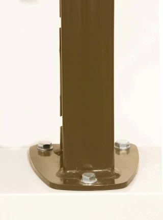 Poteau grillage rigide 0867mm Bronze 2525 - DeltaMax platine soudée