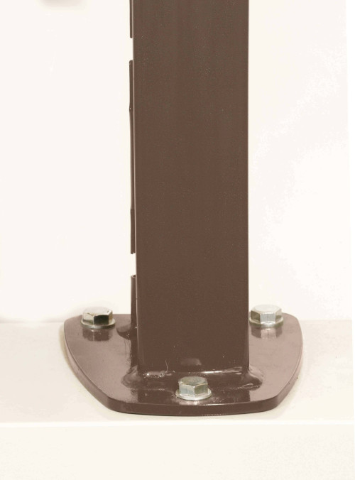 DeltaMax Platine soudée - 1267mm - Brun 2650 Sablé - Ce poteau a été spécialement conçu pour les panneaux rigides