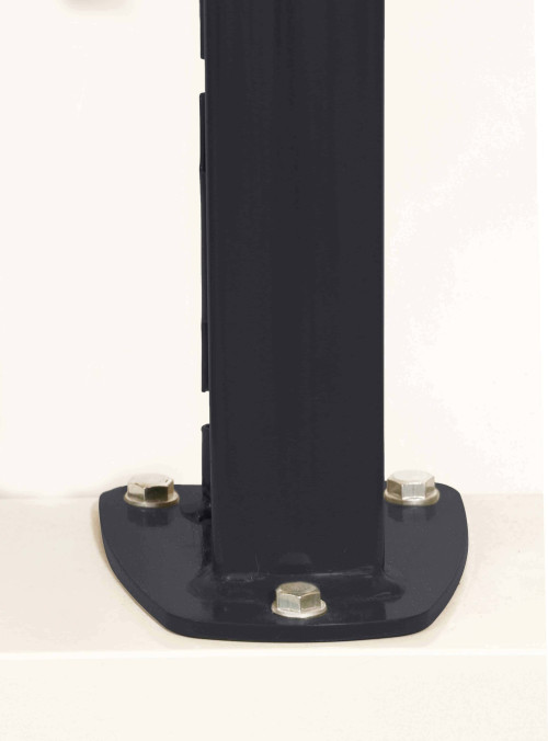 DeltaMax Platine soudée - 1467mm - Noir 2200 Sablé - Ce poteau a été spécialement conçu pour les panneaux rigides