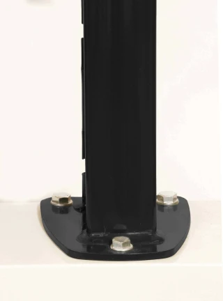 Poteau grillage rigide 0867mm Noir 2300 Sablé - DeltaMax platine soudée