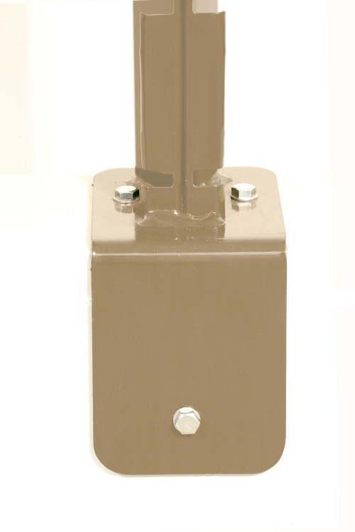 DeltaMax Platine équerre soudée - 1067mm - Gris 2500 sablé - Ce poteau a été spécialement conçu pour les panneaux rigides