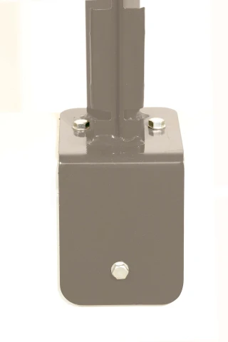 Poteau grillage rigide 0867mm Gris 2900 sablé - DeltaMax platine équerre soudée