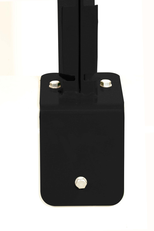 DeltaMax Platine équerre soudée - 1767mm - Noir 2300 Sablé - Ce poteau a été spécialement conçu pour les panneaux rigides