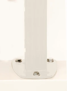 Poteau grillage rigide 2067mm  Blanc pur - DeltaMax platine soudée - Produits de clôture Verpillat