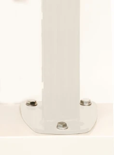 Poteau grillage rigide 1967mm  Blanc pur - DeltaMax platine soudée - Produits de clôture Verpillat