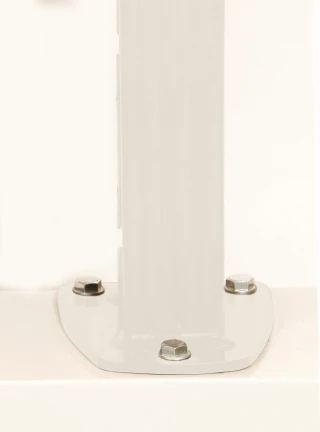 Poteau grillage rigide 0867mm Blanc pur - DeltaMax platine soudée
