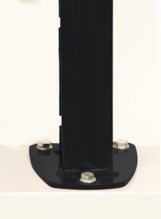 Poteau grillage rigide 1067mm  Noir foncé - DeltaMax platine soudée - Produits de clôture Verpillat