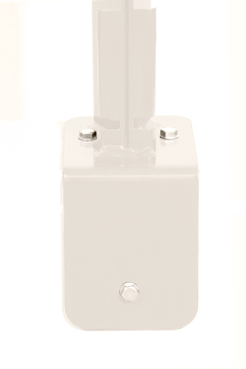 DeltaMax Platine équerre soudée - 1267mm - Blanc pur - Ce poteau a été spécialement conçu pour les panneaux rigides